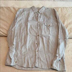 J. Crew Men's Light Gray Casual Button-Down Shirt